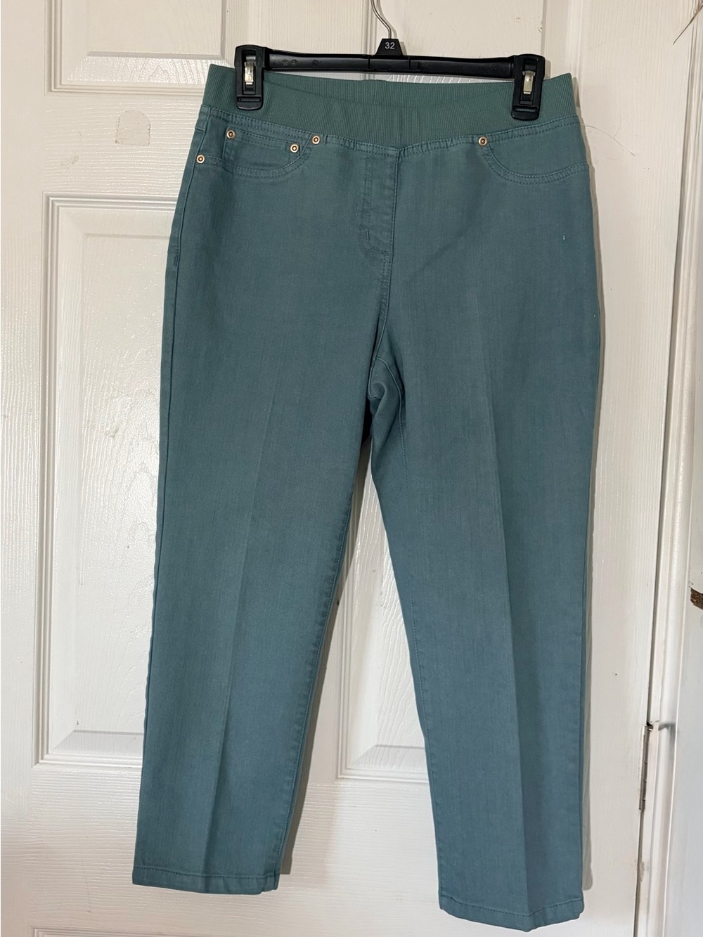 hearts of palm teal-green pull-on pants women’s pants Sz 8